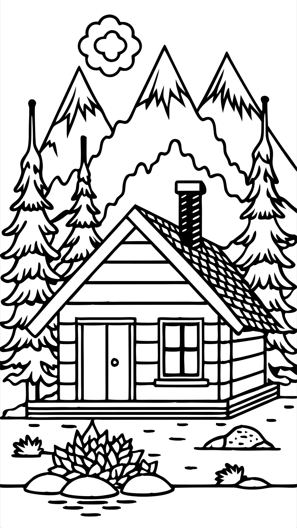 cabin coloring pages